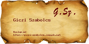 Giczi Szabolcs névjegykártya