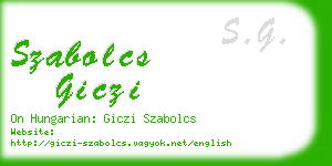 szabolcs giczi business card